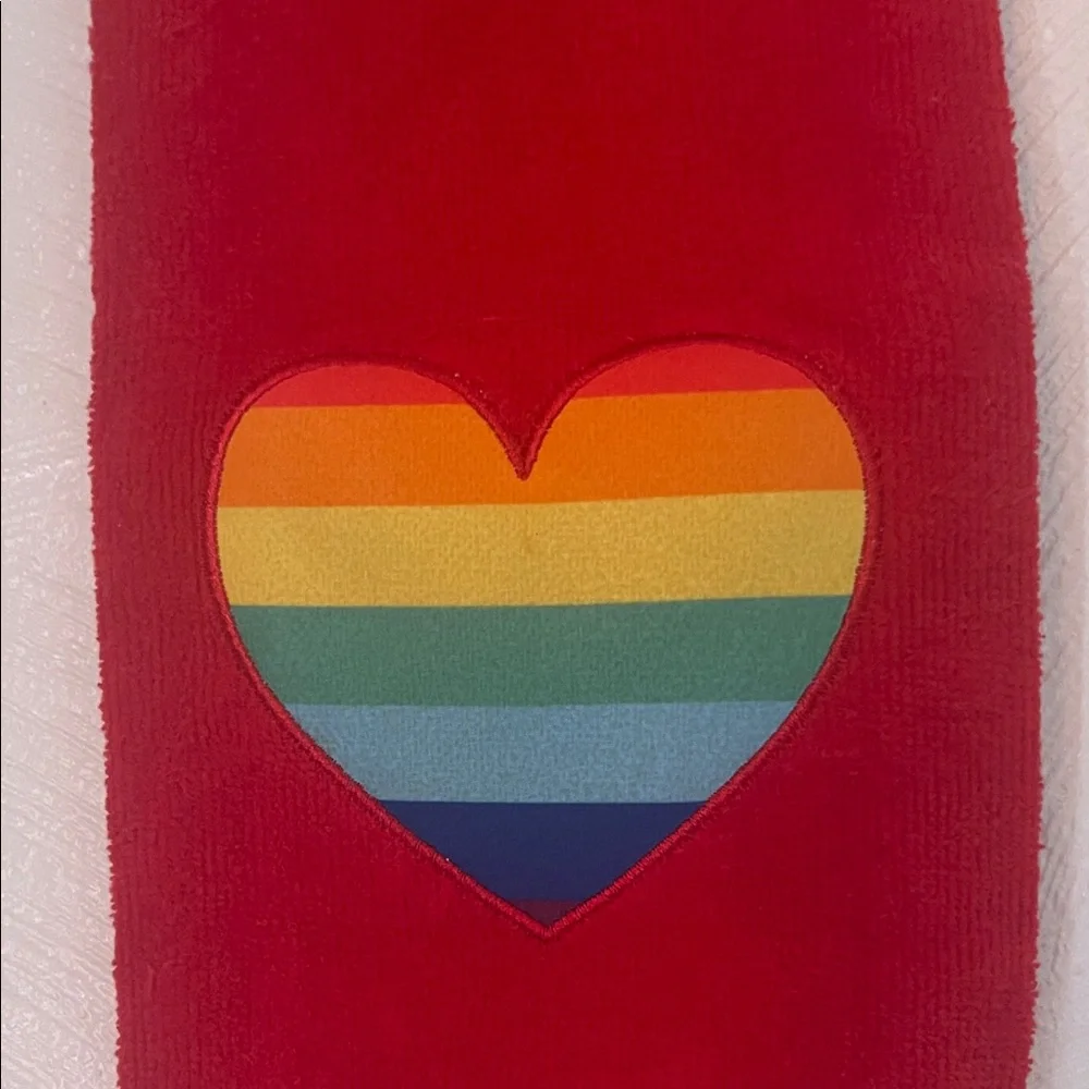 Kohl’s Red Towel with Rainbow Heart